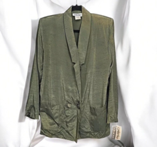 Vintage Christina Suit Blazer Womans Medium Green 1980s-90s Deadstock NW... - $28.04