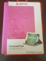 Griffin Universal Folio Tablet Protection Case for 7&quot; -8.5” Tablets/E-read Pink - £15.70 GBP
