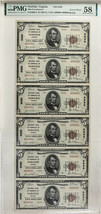 FR. 1800-2 1929 $5 NB Norfolk, VA PMG Choice AU58 (Uncut sheet, Serial 1... - $10,821.56