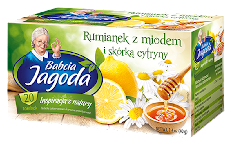 Grandma's Tea *Ceaiul Bunicii* CAMOMILE HONEY & LEMON 20 Tea Bags Made in Poland - $5.99