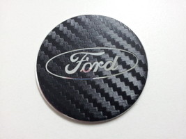 FORD wheel center cap-set of 4-Metal Stickers-self adesive Top Carbon Fiber - £14.90 GBP+