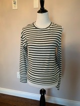 EUC LNA Charcoal White Stripe Long Sleeve Sweater SZ XS Made in USA - $719.68 MXN