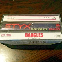 Lot of 3 New Wave Classic Rock Cassette Tapes - The Cars - Blondie - Bangles - £10.26 GBP