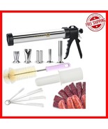 Durable Jerky Cannon - Stainless Steel Jerky Gun with 5 Nozzles &amp; Easy C... - $85.38 CAD