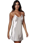 Unterkleid Lingeria Frau Mini Glänzend Satin Mit Brätel Schmale Schulter... - $30.50 CAD