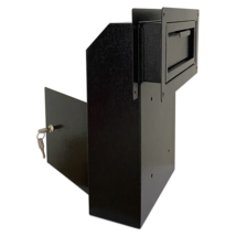 OPEN BOX Door Drop Box, Mail Slots, Through The Door Locking Mailbox, Black - $44.98