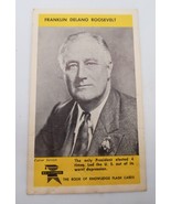Vtg Ed-U-Cards Culver Service Franklin Roosevelt Ephemera Knowledge Flas... - $12.99