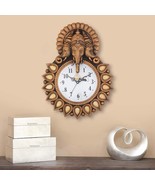 Premium Plastic Designer Stones Ganesha Wall Clock (Copper, 12 Inch) Hom... - £31.91 GBP