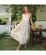 Women&#39;s Sleeveless Suspender Floral Dress - $39.76 CAD