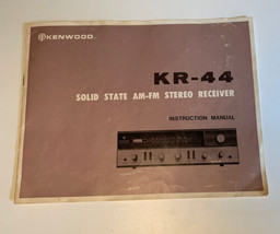 Original Kenwood Stereo AM-FM Receiver Amplifier Manual KR-44 Vintage 19... - $19.79