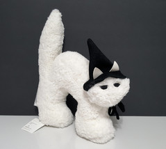 NEW RARE Pottery Barn Halloween Witchy Cat Shaped Pillow 13&quot; w x 16&quot; h - £98.32 GBP