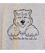 My Therapist Has 4 Legs and a Tail Gray T Shirt Size Large Dog Pets Ches... - $255.84 MXN