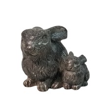 Vintage Peltro Pewter Italy Miniature Rabbit Bunny Figurine Paperweight Animals - £28.01 GBP