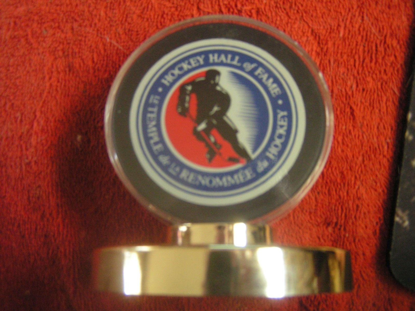 NHL Official Hockey Hall Of Fame W/ Silver Display - $19.75