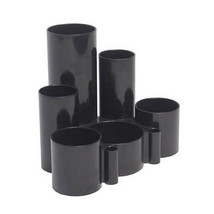 Italplast Desk Tidy Tubes Organiser (Black) - Recycled - $23.23