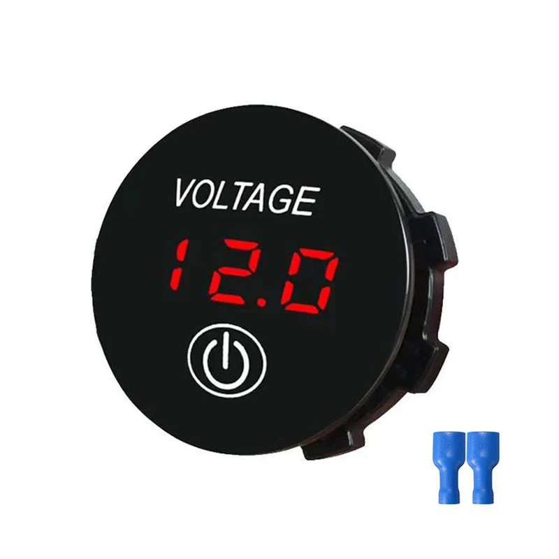 12V/24V Voltage Gauge with Touch Switch LED Digital Display Gauge Waterproof Car - £41.51 GBP