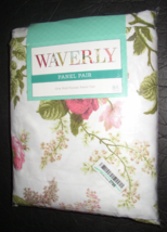 WAVERLY Emma&#39;s Garden 100% Cotton Rod Pocket Curtain Panel Pair w Tiebacks - £73.99 GBP