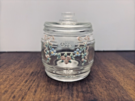 Kruger Glass Nursery Jar with Lid Circa 1940 Hand Painted Baby Room Vtg ... - $9.37