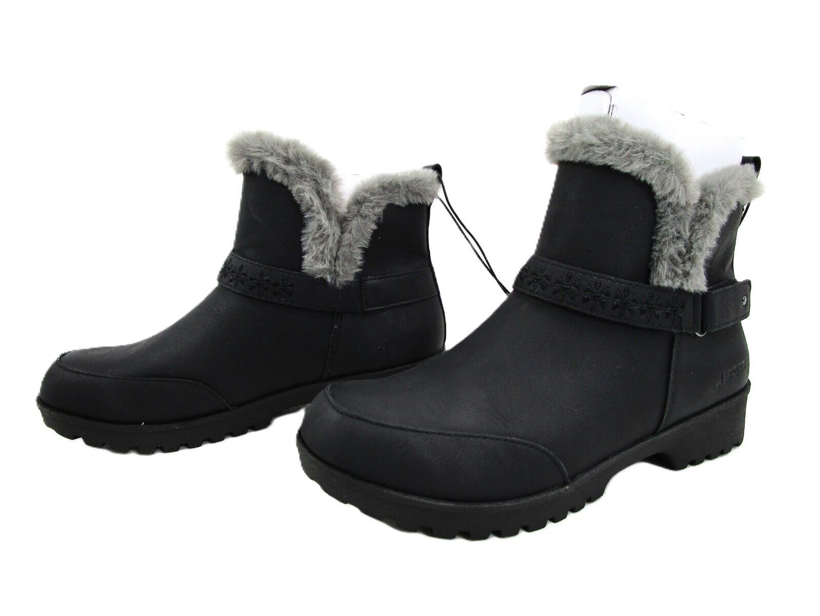 Primary image for JSport Norway Biker Style Winter Boot, Women's Sz 6 Shoe, Faux Fur, Memory Foam