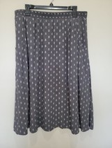 Garnet Hill Midi Skirt Size L Large Gray Skirt With Pockets and Lined - $18.95
