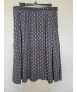 Garnet Hill Midi Skirt Size L Large Gray Skirt With Pockets and Lined - $360.18 MXN
