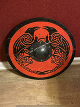 Medieval Viking Eivor Valhalla Raven Shield Authentic Battleworn. - £106.65 GBP