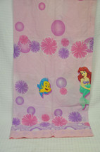 Vtg Disney The Little Mermaid Special Edition Pink Curtain Panel Flounder Bubble - £19.39 GBP