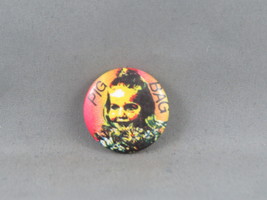 Vintage Band Pin - Pig Bag Child Face Graphic - Celluloid Pin - $25.00