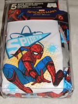 Boy's Underwear 5 Pair Spiderman Boxer Briefs Boys Size 6 NEW Comic Book Marvel - $17.84
