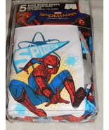 Boy&#39;s Underwear 5 Pair Spiderman Boxer Briefs Boys Size 6 NEW Comic Book... - £13.95 GBP