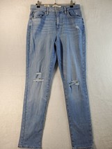 Levi&#39;s High Rise Skinny Jeans Women Size 31 Blue Denim Pocket Distressed Pull On - £13.22 GBP