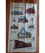 Vintage Kay Dee Linen Tea Towel Souvenir Old Sturbridge, Massachusetts - £12.41 GBP