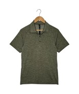 Lululemon Shirt Mens S Metal Vent Polo Henley Short Sleeve Heather Green - $40.60 CAD