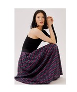 New Anthropologie Let Me Be Textured Geo Maxi Skirt $160 SMALL Purple Mo... - $91.08 CAD