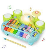 3-in-1 Electronic Piano Xylophone Game Drum Set - Color: Multicolor - €59,32 EUR