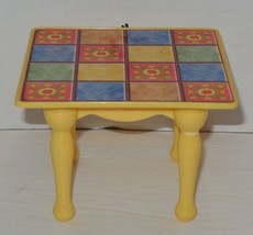LOVING FAMILY DOLLHOUSE FISHER PRICE Yellow Kitchen Table - £7.61 GBP