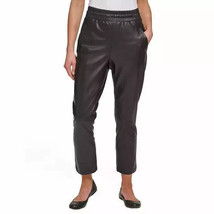 DKNY Jeans Faux Leather Pull-On Pants Women size XL Black Style and Comfort NWT - $9.89