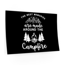 Custom Vector Wall Decal - Black and White Campfire Graphic - $31.93+