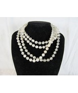 Vintage Clear Plastic Bead Necklace 29&quot; - $13.02 CAD