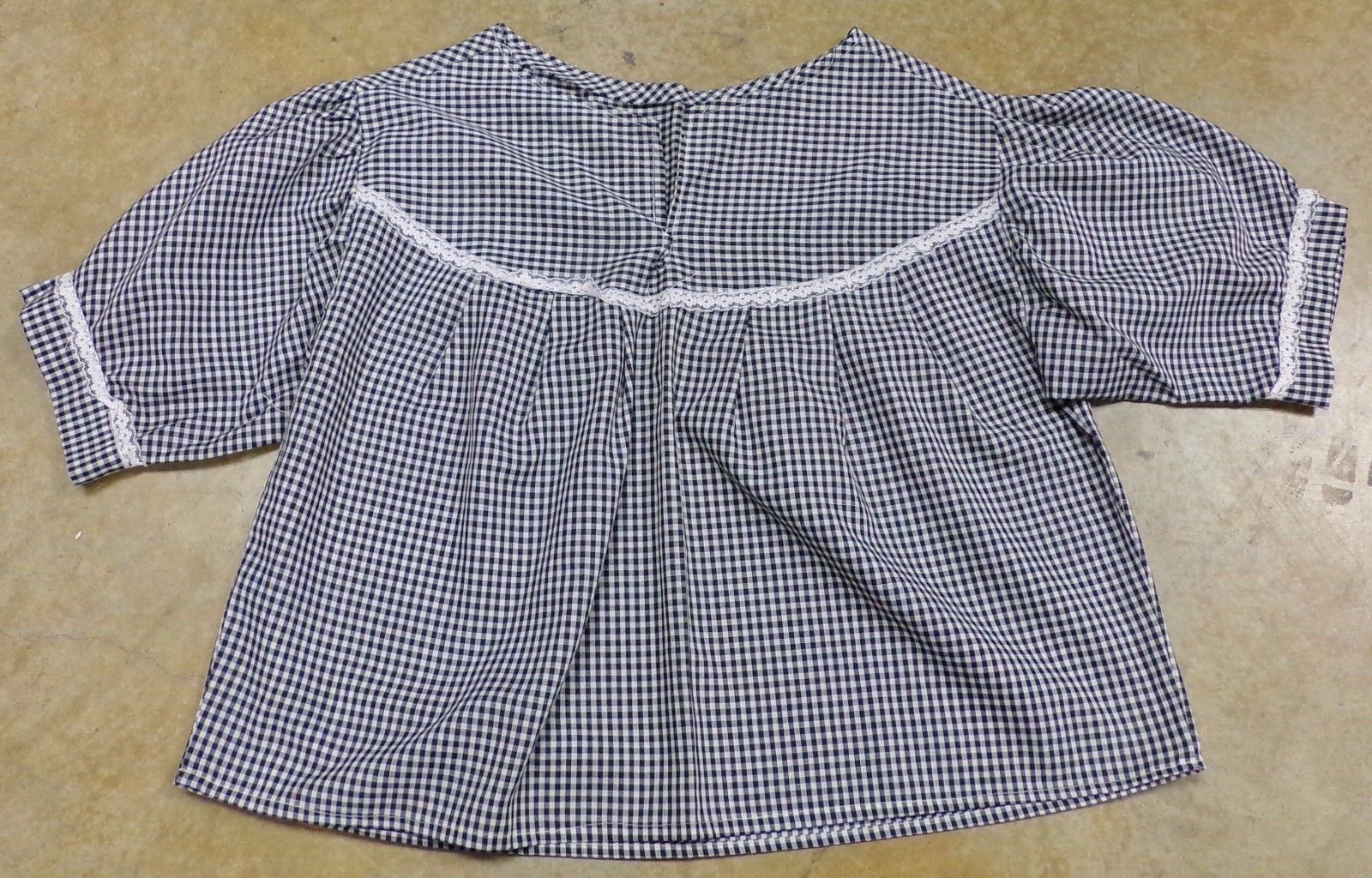 Native American Girls Womens XL 44&quot; Black White Checkered Shirt Seminole... - $22.27
