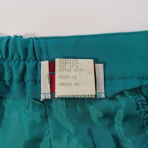 Vintage City Girl By Nancy Bolen Women's Turquoise Back Zip & Slit Skirt Size 14 Item image 3