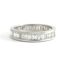 Authenticity Guarantee 
Baguette Diamond Channel-Set Eternity Ring Wedding Ba... - £2,553.94 GBP