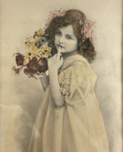 Antique Gartner &amp; Bender Chg&#39;o No 33 Framed Flower Girl Print Early 1900&#39;s - £132.78 GBP