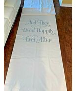 120 inches &quot;AND THEY LIVED HAPPILY EVER AFTER&quot; Aisle Floor Runner Party ... - €33,85 EUR