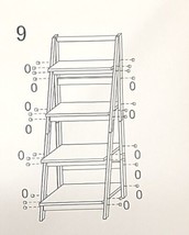 Walnut 4 Tier Ladder Shelf (Bookshelf Storage Rack Plant Stand) - £17.81 GBP