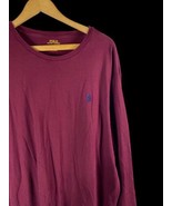 Ralph Lauren T Shirt Size XL Mens Long Sleeve Knit Burgundy Maroon Red B... - $522.40 MXN