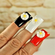 CHAMOMILE FLOWERS CHARMS For 3D Nail Art Diy Flowers Craft Flatback Cabo... - £8.78 GBP