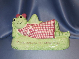 Hattie Frog &quot;Thank Heaven for Little Girls&quot; Coin Bank. - £14.22 GBP