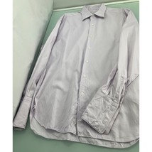 Ermenegildo Zegna Men Shirt French Cuff Purple Long Sleeve Button Up Sz 43 17 XL - £23.34 GBP