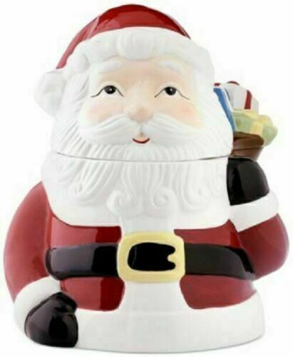 Martha Stewart Collection Santa Cookie Jar Holiday Christmas Santa Claus NEW - $32.79